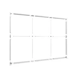 FABRILUX® Freestanding LED Backlit Exhibition Stand Lightbox 3000 X 2250mm -XL Displays FABRILUX 3m LED Lightboxes White Box Parts Exploded View