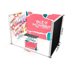 FABRILUX® LED Lightbox Exhibition Stand Booth U-Shape Kit 10 -XL Displays FABRILUX 3m x 2m Illuminated LED Exhibition Stand U Shape Trade Show Booth Size Dimensions Kit 10