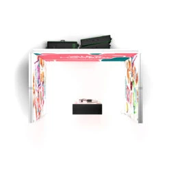 FABRILUX® LED Lightbox Exhibition Stand Booth U-Shape Kit 10 -XL Displays FABRILUX 3m x 2m LED Exhibition Stand U Shape Trade Show Booth Floor Plan Overhead View Kit 10