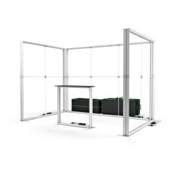 FABRILUX® LED Lightbox Exhibition Stand Booth U-Shape Kit 10 -XL Displays FABRILUX 3mx2m Illuminated LED Exhibition Stand U Shape Trade Show White TFS Light Box Frame Kit 10
