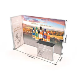 FABRILUX® 3x1m LED Lightboxes SEG Fabric Backlit Kit 11 -XL Displays FABRILUX 3x1 LED Fabric Lightbox Exhibition Stand TFS Frame SEG Fabric Size Dimensions 11