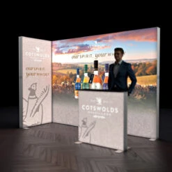 FABRILUX® 3x1m LED Lightboxes SEG Fabric Backlit Kit 11 -XL Displays FABRILUX 3x1m LED Fabric Lightbox Exhibition White TFS Light Box frame SEG Fabric Illuminated Trade Show Booth Kit 11