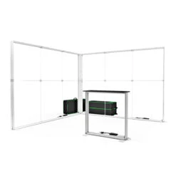 FABRILUX® 3x3 LED Lightbox Fabric Exhibition Stand Display Kit 12 -XL Displays FABRILUX 3x3 LED Lightbox Fabric Exhibition Stand Display L Shaped Corner Booth Light Box Frames TFS Kit 12