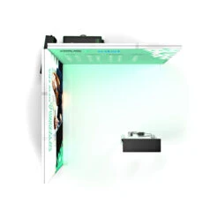 FABRILUX® 3x3 LED Lightbox Fabric Exhibition Stand Display Kit 12 -XL Displays FABRILUX 3x3 LED Lightbox Fabric Exhibition Stand Display L Shaped Corner Booth Overhead Plan View Kit 12