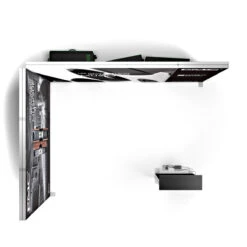 FABRILUX® 3x4 LED Fabric Lightbox L-Shaped Pop Up Stand Kit 16 -XL Displays FABRILUX 3x4 LED Fabric Lightbox Exhibition Stand L Shaped Pop Up Stands Kit Overhead Floor Plan View 16