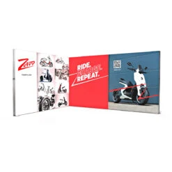 FABRILUX® 3x4m LED Fabric Lightbox Exhibition Stand Kit 18 -XL Displays FABRILUX 3x4 LED Fabric Lightbox Exhibition Stand SEG L Shaped Backdrop No Counter KIT 18