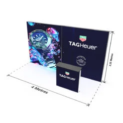 FABRILUX® 4m LED Lightbox Freestanding Exhibition Backwall Kit 1 -XL Displays FABRILUX 4m LED Lightbox Freestanding Exhibition Backwall Illuminated DIMENSIONS Kit 1