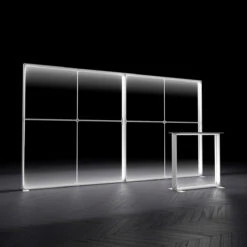 FABRILUX® 4m LED Lightbox Freestanding Exhibition Backwall Kit 1 -XL Displays FABRILUX 4m LED Lightbox White Box Frames Freestanding Exhibition Stand Kit 1