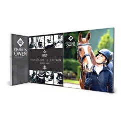 FABRILUX® 4x1m LED Fabric Lightbox Corner Backdrop Display Kit 17 -XL Displays FABRILUX 4x1 LED Fabric Lightbox Corner Backdrop Display Trade Show Booth Kit 17