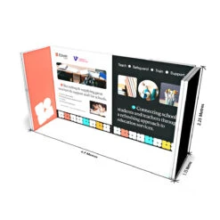 FABRILUX® 4x1 LED Lightbox SEG Fabric Exhibition Booth Stand Kit 21 -XL Displays FABRILUX 4x1 LED Lightbox SEG Fabric Exhibition Stand TFS Trade Show Booth Floorplan Dimensions Kit 21