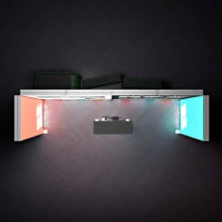 FABRILUX® 4x1 LED Lightbox SEG Fabric Exhibition Booth Stand Kit 21 -XL Displays FABRILUX 4x1 LED Lightbox SEG Fabric Exhibition Stand TFS Trade Show Booth Illuminated Overhead View Kit 21
