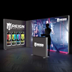 FABRILUX® 4x2 LED Lightbox Exhibition Stand SEG Fabric Kit 20 -XL Displays FABRILUX 4x2 LED Lightbox Exhibition Stand SEG Tension Fabric Backlit Pop Up Counters Kit 20