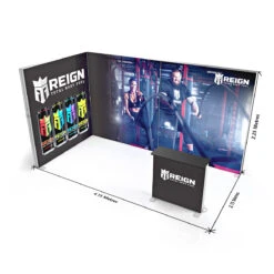 FABRILUX® 4x2 LED Lightbox Exhibition Stand SEG Fabric Kit 20 -XL Displays FABRILUX 4x2 LED Lightbox Exhibition Stand SEG Tension Fabric Dimensions Floorplan Kit 20