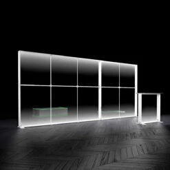 FABRILUX® 5m LED Fabric Lightbox Backlit Exhibition Stand Kit 3 -XL Displays FABRILUX 5m LED Lightbox White PVC Box Illuminated TFS Frame Exhibition Stand Kit 03