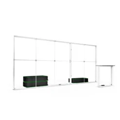 FABRILUX® 5m LED Fabric Lightbox Backlit Exhibition Stand Kit 3 -XL Displays FABRILUX 5m LED Lightbox White PVC Box TFS Frame Exhibition Stand Kit 03