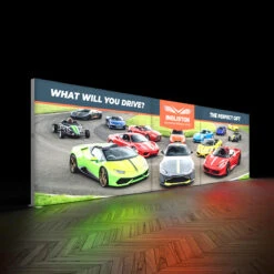 FABRILUX® 8m LED Lightbox Display Backlit Exhibition Stands Kit 5 -XL Displays FABRILUX 8m LED Lightbox Backwall Backlit Exhibition Stand TFS SEG Kit 05