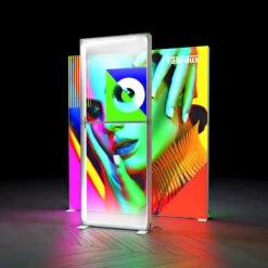FABRILUX® Freestanding LED Lightbox Display 850 X 2250mm -XL Displays FABRILUX Illuminated LED Lightbox Backlit Exhibition Stand Display 850 x 2250mm