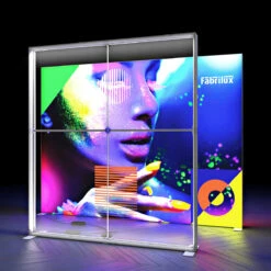 FABRILUX® Freestanding LED Lightbox Exhibition Stand 2000 X 2250mm -XL Displays FABRILUX LED Fabric Lightbox Exhibition Stand Backdrop 2x2 1