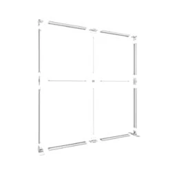 FABRILUX® Freestanding LED Lightbox Exhibition Stand 2000 X 2250mm -XL Displays FABRILUX LED Lightbox 2000 x 2250 Frame Parts Exploded View