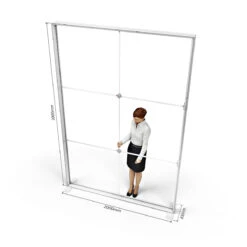 FABRILUX® XL LED Lightbox Backlit Exhibition Stand 2000mm X 3000mm High -XL Displays FABRILUX XL LED Pop Up Lightbox Illuminated Backlit Exhibition Stand 3000mm High Freestanding Display Dimensions