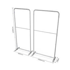 Fabric Banner -XL Displays Fabric Banner Tension Fabric Exhibition Stand Tube Frame Size Dimensions 800mm 1000mm