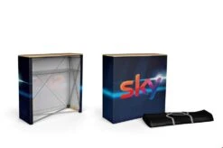 8m Tension Fabric Pop Up Stand Back Wall -XL Displays Fabric PopUp Counters Promotional Exhibition Counters UK 13