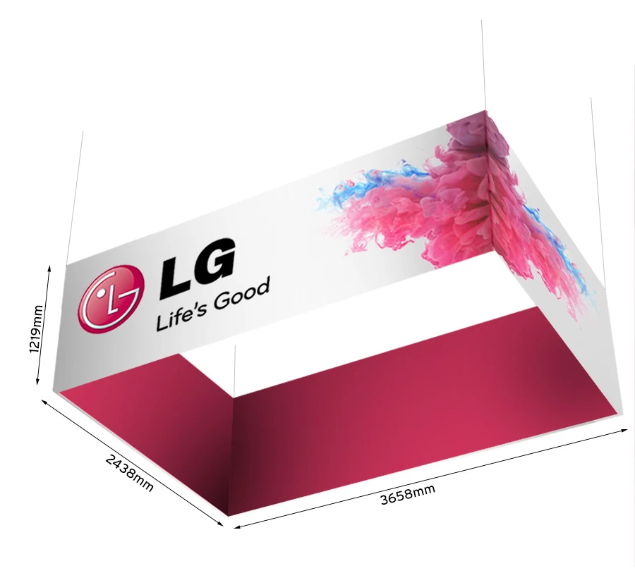 Formulate Rectangle Hanging Fabric Display 4 Formulate Rectangle Hanging Fabric Display - Image 2