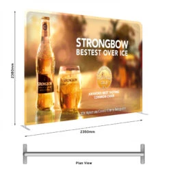 Formulate Straight Fabric Displays -XL Displays Formulate Straight Plan View Measurements 28804 zoom
