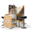 Free Standing Office Booth -XL Displays Free Standing Office Booths COVID Barrier Screens KIT5a 1