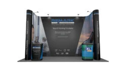 5m X 2m XL Jumbo Pop Up U Shape Exhibition Stand Backwall