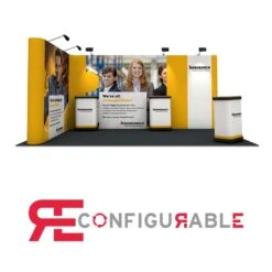 L-Shaped 3m X 5m Linked Pop Up Stand