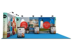 Linked 4m X 6m L-Shaped Pop Up Display -XL Displays Linked 4x6m L Shaped Pop Up Display Left Front 15491 zoom