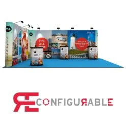Linked 4m X 6m L-Shaped Pop Up Display