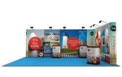 Linked 4m X 6m L-Shaped Pop Up Display -XL Displays Linked 4x6m L Shaped Pop Up Display Right Front 60114 zoom