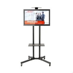 Mobile TV And Monitor Stand On Wheels