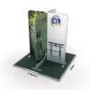 Modulate™ 2m X 2m Cross Island Fabric Display Stand -XL Displays Modulate 2m x 2m Island Fabric Exhibition Stand