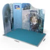 Modulate™ 3m X 2m Sloped L-Shaped Display Stand -XL Displays Modulate 3m x 2m Sloped Fabric Display Stand