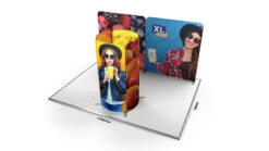 Modulate™ 3m X 4m Island Back Wall Fabric Display Stand