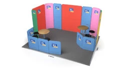 Modulate™ 5m X 4m Fabric Meeting Booth With Seating Area