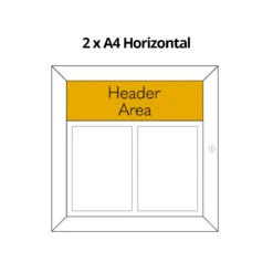 Outdoor LED Menu Display Case -XL Displays Outdoor LED Menu Display Case 2xA4 Horizontal