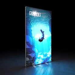 PIZAZZ® Freestanding LED Lightbox Display -XL Displays PIZAZZ 2x1 Freestanding Backlit LED Fabric Lightbox