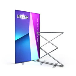 PIZAZZ® Folding Pop Up LED Fabric Lightbox -XL Displays PIZAZZ Folding Pop Up LED Lightbox Tension Fabric SEG 2x1 1