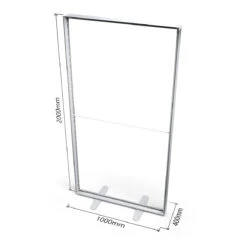 PIZAZZ® Freestanding LED Lightbox Display -XL Displays PIZAZZ Freestanding LED Lightbox Frame Dimensions 2x1 1