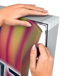 PIZAZZ® Rechargeable Battery Powered LED Lightbox Display -XL Displays PIZAZZ Rechargeable Battery SEG Fabric Lightbox Graphics Installation