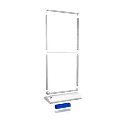 PIZAZZ® Rechargeable Battery Powered LED Lightbox Display -XL Displays PIZAZZ Wireless Battery LED Lightbox Exploded View