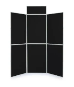 6 Panel Folding Display Board Including Header And Carry Bag -XL Displays Photo Display Boards Black XLDisplays UK 94001 zoom