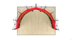 Curved Fabric Exhibition Stand 4 Metres -XL Displays Plan View Of 4m Wide Portable Exhibition Walls
