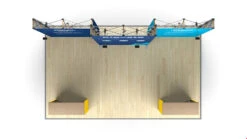 5m XL Jumbo Backwall Exhibition Stand -XL Displays Plan View of 5m Fabric Exhibition Backdrop With LED Lights