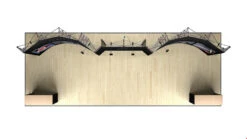 8m Tension Fabric Pop Up Stand Back Wall -XL Displays Plan View of 8m Exhibition Stand Fabric Back Drops