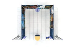4m X 5m U-Shape Centro Exhibition Stand -XL Displays Plan View Centro Exhibition Stand 4x4m 97789 zoom
